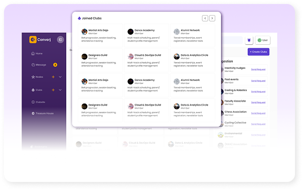 Join Clubs Feature Dashboard